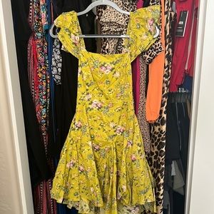 Vici collection floral puff dress